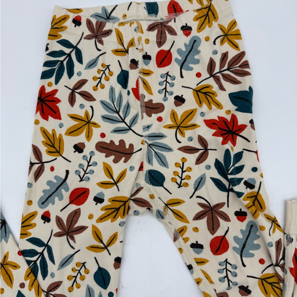 Hanna Andersson Fall Leaf Print Pajama Pants- Multicolor - Picture 2 of 7